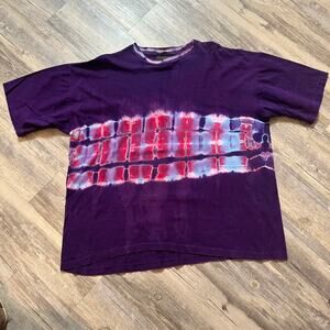 Vintage Surf Odyssey Shirt Purple Tie Dye Neon Beach Life Size XXL USA